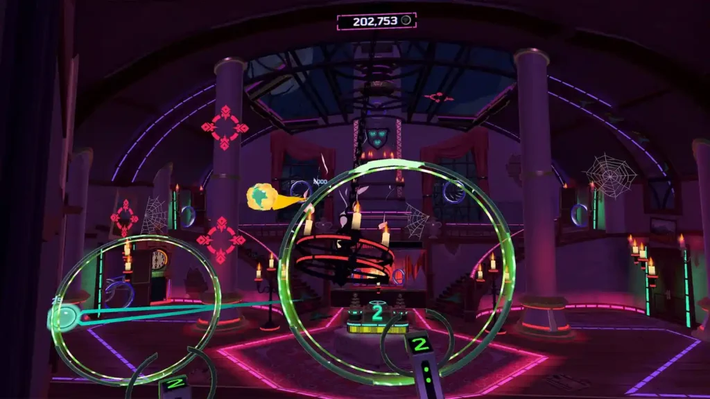 Gamplay of Bounce arcade on meta quest VR headset